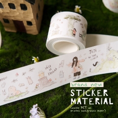 [Full cuộn] Các mẫu PET Tape stickers original nhà teayoushop