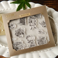 Set con dấu trong suốt Clear Stamps Set | Original Product by teayou