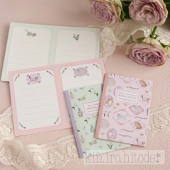 Các mẫu giấy Note Coquette dạng gấp đôi thành quyển sổ 💌 | Hãng Kin.iro.hitode hot hit Nhật Bản