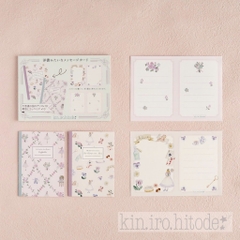 Các mẫu giấy Note Coquette dạng gấp đôi thành quyển sổ 💌 | Hãng Kin.iro.hitode hot hit Nhật Bản