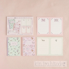Các mẫu giấy Note Coquette dạng gấp đôi thành quyển sổ 💌 | Hãng Kin.iro.hitode hot hit Nhật Bản