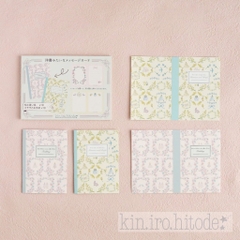 Các mẫu giấy Note Coquette dạng gấp đôi thành quyển sổ 💌 | Hãng Kin.iro.hitode hot hit Nhật Bản