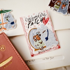 Hình thêu dạng pin cài/ pin ủi - Neko Boyfriend| teayoushop