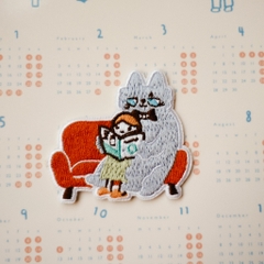 Hình thêu dạng pin cài/ pin ủi - Neko Boyfriend| teayoushop
