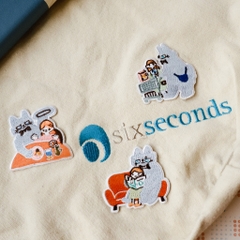 Hình thêu dạng pin cài/ pin ủi - Neko Boyfriend| teayoushop