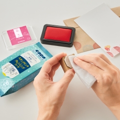 Mực đóng dấu Ukidel và Khăn ước lau stamp của Shachiiro