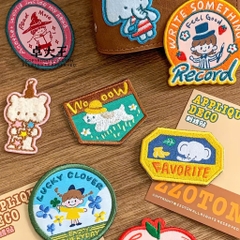 Các mẫu sticker hình thêu trang trí bìa sổ, vật dụng cá nhân hãng Molinta