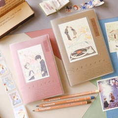Sổ bìa nhựa Palette series A5 | 6 màu bìa để lựa chọn và đã kèm 2 Postcard