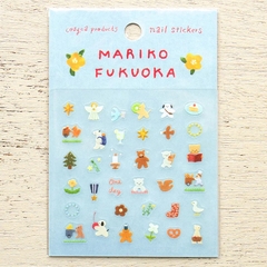 Các mẫu sticker mini dán nail hoạ sĩ Mariko Fukuoka và Aiko Fukukawa | hãng Cozyca