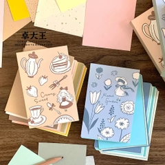 Set 100 tờ giấy mỹ thuật size A7 | Mỗi set 25 loại giấy khác nhau | hãng Molinta