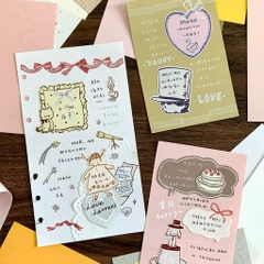 Set 100 tờ giấy mỹ thuật size A7 | Mỗi set 25 loại giấy khác nhau | hãng Molinta