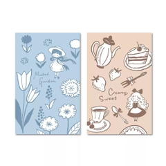 Set 100 tờ giấy mỹ thuật size A7 | Mỗi set 25 loại giấy khác nhau | hãng Molinta