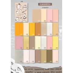 Set 100 tờ giấy mỹ thuật size A7 | Mỗi set 25 loại giấy khác nhau | hãng Molinta