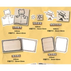 Các mẫu con dấu gỗ chủ đề 