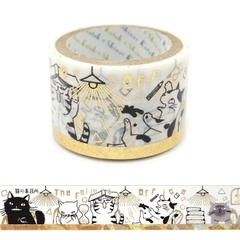 Các mẫu washi tape nhũ vàng holo Shinzi Katoh siêu lung linh