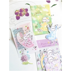 Các mẫu Flake Note series Watercolor Girls hãng Molinta