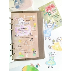 Các mẫu Flake Note series Watercolor Girls hãng Molinta