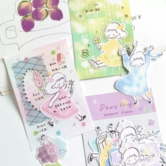 Các mẫu Flake Note series Watercolor Girls hãng Molinta