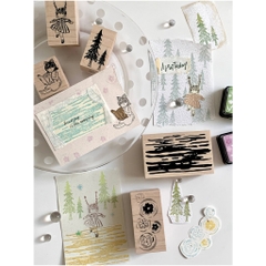 Các mẫu stamp gỗ cô gái chủ đề Rainy Day hãng Molinta