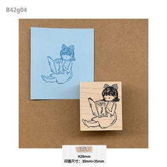 Các mẫu stamp gỗ cô gái chủ đề Rainy Day hãng Molinta