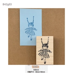 Các mẫu stamp gỗ cô gái chủ đề Rainy Day hãng Molinta