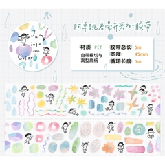 Các mẫu PET Tape series Watercolor Girls hãng Molinta