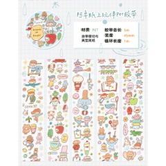 Các mẫu PET Tape series Watercolor Girls hãng Molinta
