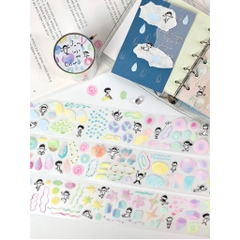 Các mẫu PET Tape series Watercolor Girls hãng Molinta