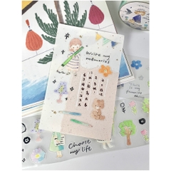 Các mẫu PET Tape series Watercolor Girls hãng Molinta