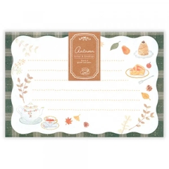 Letter Set chủ đề Autumn | 6 tờ thư + 3 phong bì | Hãng NB Nhật Bản