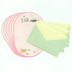 Letter set giấy cắt khung Oval chủ đề 