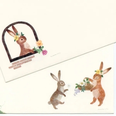 Letter set RESSA Panda Book - 4 tờ thư và 2 phong bì - hãng NB Nhật Bản