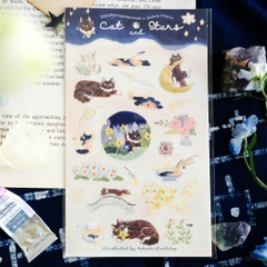 Sticker Sheet chất Tracing Paper kèm nhũ vàng 