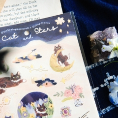 Sticker Sheet chất Tracing Paper kèm nhũ vàng 