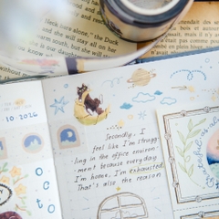 Sticker Sheet chất Tracing Paper kèm nhũ vàng 