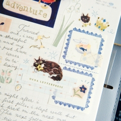 Sticker Sheet chất Tracing Paper kèm nhũ vàng 
