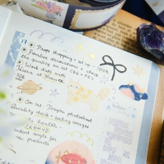 Sticker Sheet chất Tracing Paper kèm nhũ vàng 