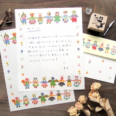 [Letter Set] Set 12 tờ giấy viết thư kèm 4 phong thư Cozyca | Chính hãng Nhật Bản