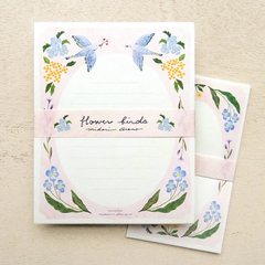 [Letter Set] Set 12 tờ giấy viết thư kèm 4 phong thư Cozyca | Chính hãng Nhật Bản