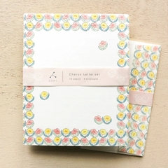 [Letter Set] Set 12 tờ giấy viết thư kèm 4 phong thư Cozyca | Chính hãng Nhật Bản