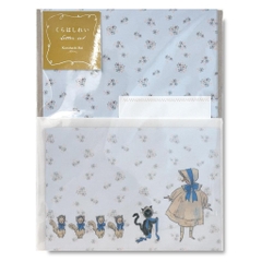 Set giấy viết thư phong bì giấy can và các tệp giấy note | họa sĩ Kurahashi Rei Nhật Bản