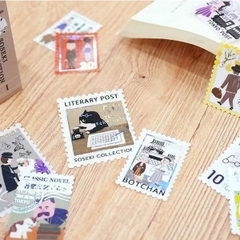 Các mẫu stamp sticker có nhũ/ cán lomo kèm hộp diêm đựng Shinzi Katoh | Chính hãng Nhật Bản