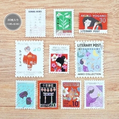 Các mẫu stamp sticker có nhũ/ cán lomo kèm hộp diêm đựng Shinzi Katoh | Chính hãng Nhật Bản