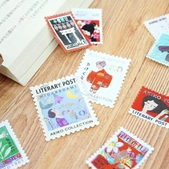 Các mẫu stamp sticker có nhũ/ cán lomo kèm hộp diêm đựng Shinzi Katoh | Chính hãng Nhật Bản