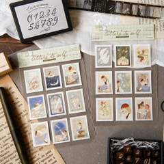 Các mẫu sticker mini giấy mỹ thuật đế trong suốt | original by teayoushop