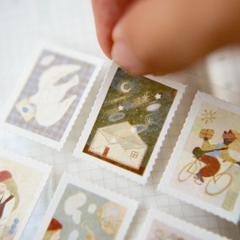 Các mẫu sticker mini giấy mỹ thuật đế trong suốt | original by teayoushop