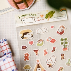 Các mẫu sticker mini giấy mỹ thuật đế trong suốt | original by teayoushop