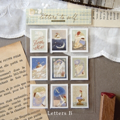 Các mẫu sticker mini giấy mỹ thuật đế trong suốt | original by teayoushop