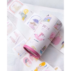 [Siêu phẩm] Chiết từng tháng lịch 2026 | Chất washi có đế | Có đường cắt sẵn