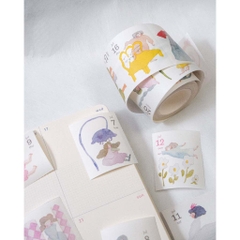[Siêu phẩm] Chiết từng tháng lịch 2026 | Chất washi có đế | Có đường cắt sẵn